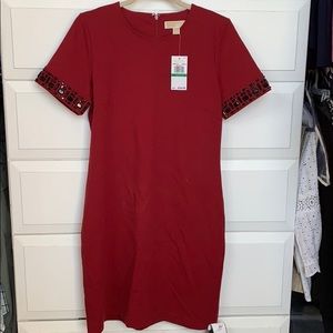 NWT Michael Kors Embellished Short Sleeve Dress